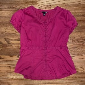 Fuschia pink short sleeved shirt